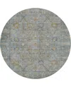 Dalyn Solace Sl9 8'x8' Round Area Rug In Gray