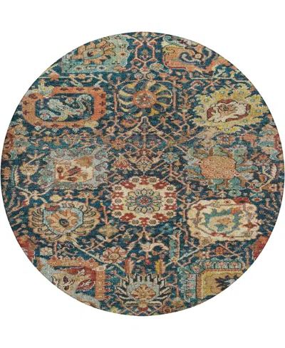 Dalyn Tabrook Tb10 8'x8' Round Area Rug In Blue