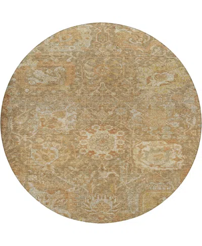 Dalyn Tabrook Tb10 8'x8' Round Area Rug In Brown