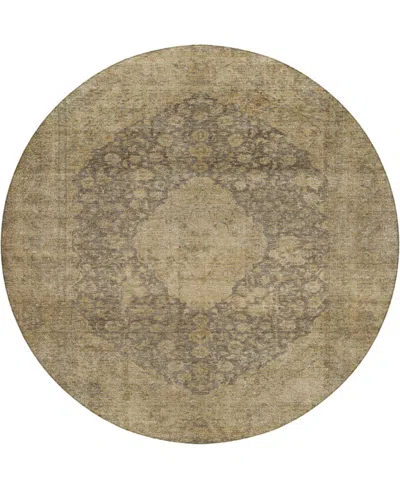 Dalyn Tabrook Tb13 8'x8' Round Area Rug In Brown