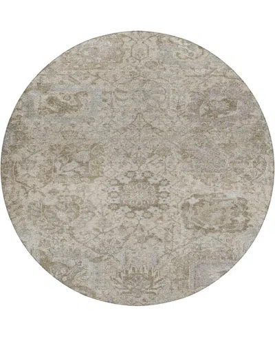 Dalyn Tabrook Tb15 8'x8' Round Area Rug In Gray