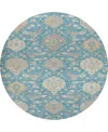 Dalyn Tabrook Tb4 8'x8' Round Area Rug In Blue