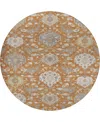 Dalyn Tabrook Tb4 8'x8' Round Area Rug In Brown