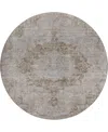 Dalyn Tabrook Tb5 8'x8' Round Area Rug In Brown