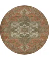 Dalyn Tabrook Tb9 8'x8' Round Area Rug In Brown