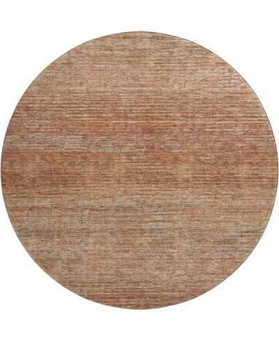 Dalyn Trevi Washable Tv1 8'x8' Round Area Rug In Copper