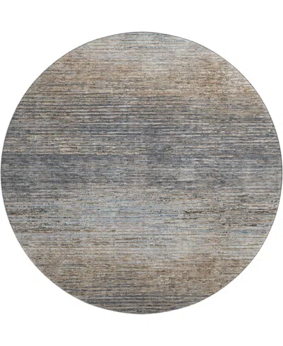 Dalyn Trevi Washable Tv1 8'x8' Round Area Rug In Gray