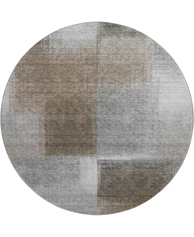 Dalyn Trevi Washable Tv10 8'x8' Round Area Rug In Gray