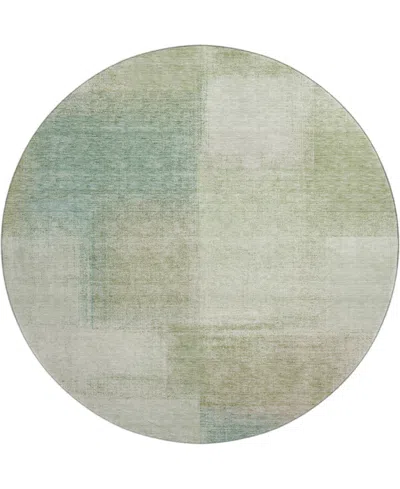 Dalyn Trevi Washable Tv10 8'x8' Round Area Rug In Moss