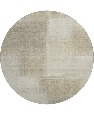 Dalyn Trevi Washable Tv10 8'x8' Round Area Rug In Taupe