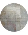 Dalyn Trevi Washable Tv12 8'x8' Round Area Rug In Mocha