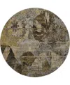 Dalyn Trevi Washable Tv15 8'x8' Round Area Rug In Mocha