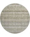 Dalyn Trevi Washable Tv19 8'x8' Round Area Rug In Taupe
