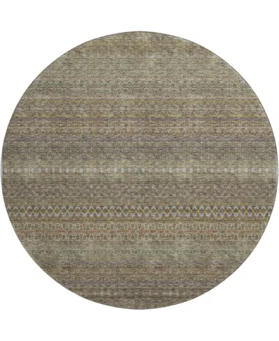 Dalyn Trevi Washable Tv3 8'x8' Round Area Rug In Khaki