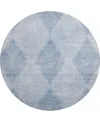 Dalyn Trevi Washable Tv4 8'x8' Round Area Rug In Blue