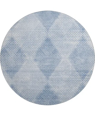 Dalyn Trevi Washable Tv4 8'x8' Round Area Rug In Blue