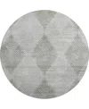 Dalyn Trevi Washable Tv4 8'x8' Round Area Rug In Gray
