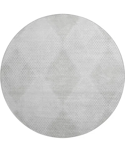 Dalyn Trevi Washable Tv4 8'x8' Round Area Rug In Ivory