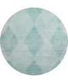 Dalyn Trevi Washable Tv4 8'x8' Round Area Rug In Teal