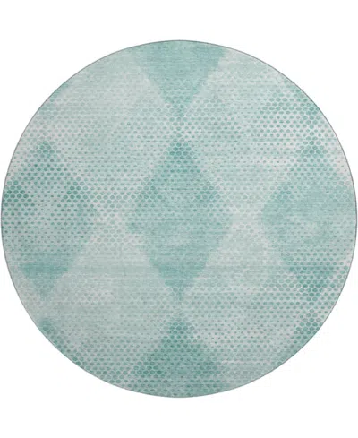 Dalyn Trevi Washable Tv4 8'x8' Round Area Rug In Teal