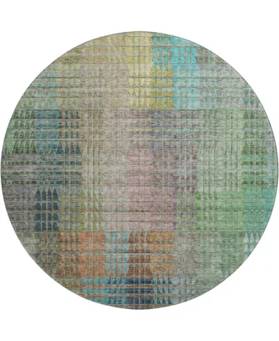 Dalyn Trevi Washable Tv6 8'x8' Round Area Rug In Green