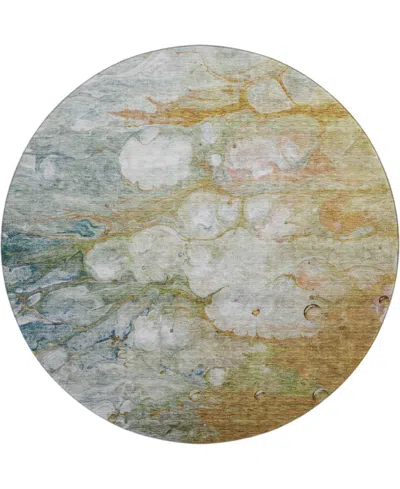 Dalyn Trevi Washable Tv7 8'x8' Round Area Rug In Paprika
