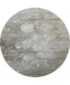 Dalyn Trevi Washable Tv7 8'x8' Round Area Rug In Taupe