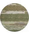 Dalyn Trevi Washable Tv8 8'x8' Round Area Rug In Olive