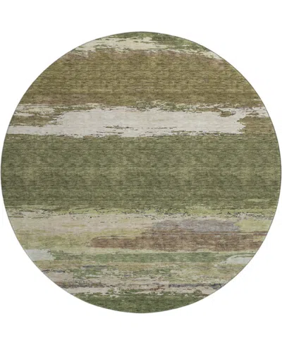 Dalyn Trevi Washable Tv8 8'x8' Round Area Rug In Olive