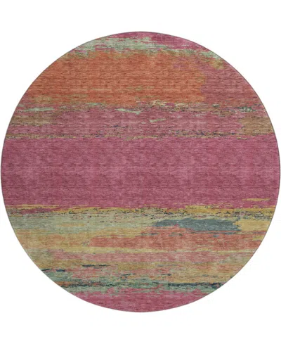 Dalyn Trevi Washable Tv8 8'x8' Round Area Rug In Rose