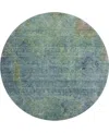 Dalyn Trevi Washable Tv9 8'x8' Round Area Rug In Blue