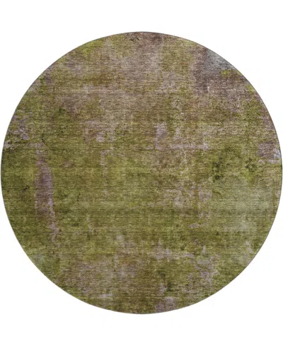 Dalyn Trevi Washable Tv9 8'x8' Round Area Rug In Green
