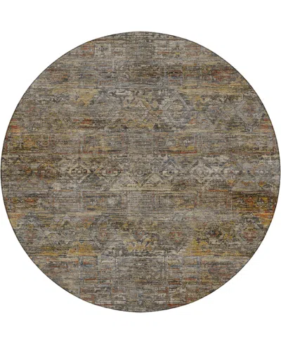 Dalyn Vico Vc7 8'x8' Round Area Rug In Gray