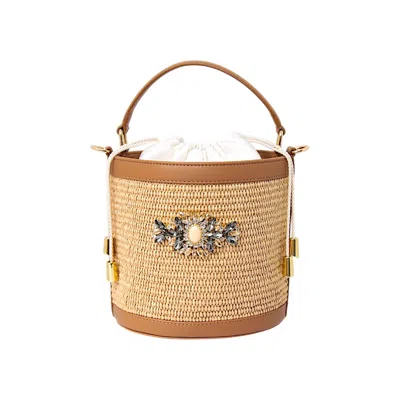 Damapreziosa Women's Brown Aurelia Heritage Bucket Bag