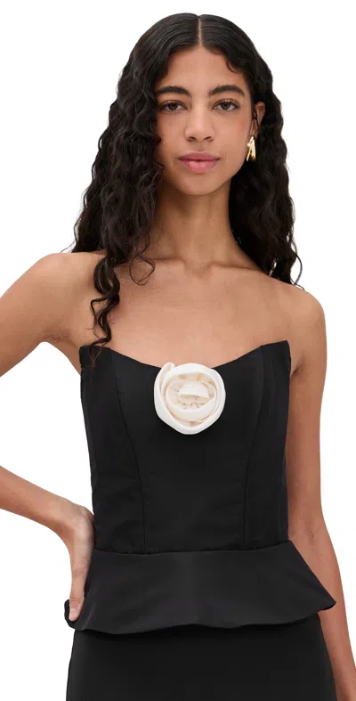 Damaris Bailey Delicias Corset Top Black/white In Multi