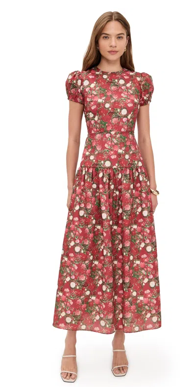Damaris Bailey Gisella Dress Red Floral In Multi