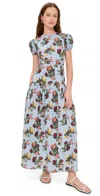 Damaris Bailey Gissella Dress Blue Garden Print In Blue Garden Print