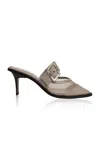 Damaya Luxe Leather Mules In Neutral