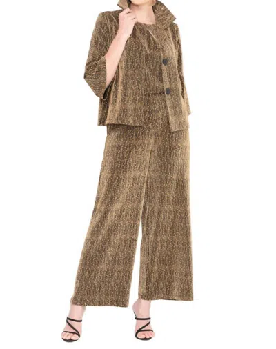 Damee Wide Leg Rhinestone Pant In Gold