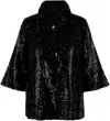 Damee Women's Sequence Short Jacket In Black In Black