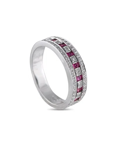 Damiani 18k 0.41 Ct. Tw. Diamond & Ruby Ring