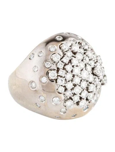 Pre-owned Damiani 18k 1.77ctw Diamond Dome Paradise Cocktail Ring In Multicolor