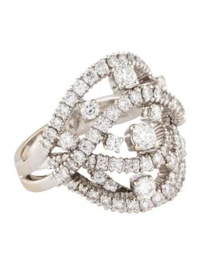 Pre-owned Damiani 18k 2.45ctw Diamond Cocktail Ring In Multi
