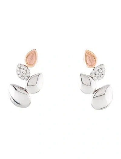 Pre-owned Damiani 18k Diamond Antera Earclips In Multicolor