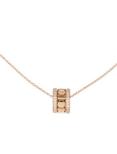 Pre-owned Damiani 18k Diamond Belle Époque Reel Pendant Necklace, 16.75" In Multi