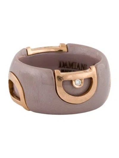 Pre-owned Damiani 18k Diamond D.icon Band Ring In Multi