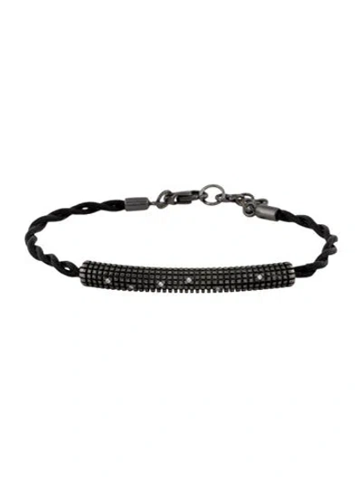 Pre-owned Damiani 18k Diamond Metropolitan Bracelet, 7" In Black