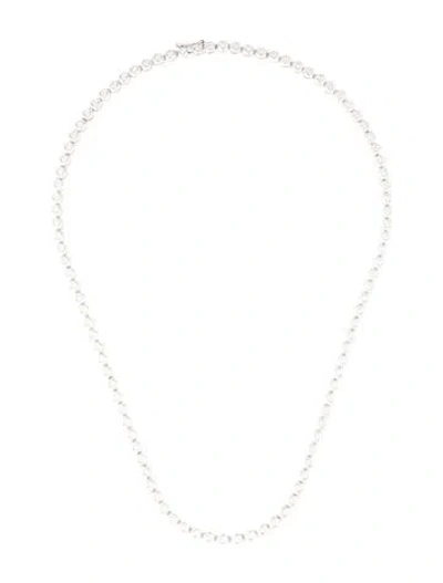 Pre-owned Damiani 18k Diamond Necklace, 16.5" In Multicolor
