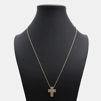 Pre-owned Damiani 18k Pink Gold Diamond Belle Époque Necklace