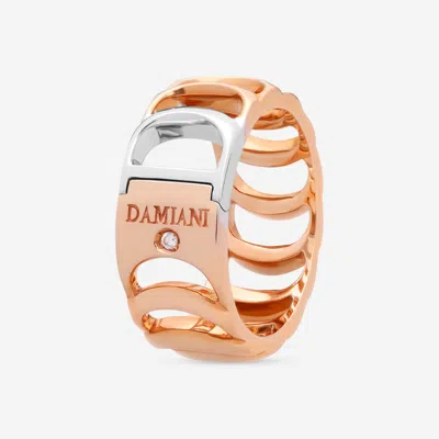 Damiani 18k Rose Gold And 18k White Gold, Diamond Band Ring 20027917 In Multi